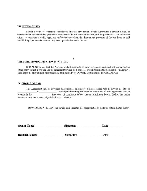 Smile Direct Club Non Disclosure Agreement Generic Non Disclosure Agreement Template