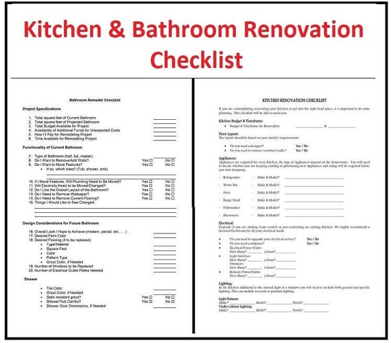 Sample renovation supplies online