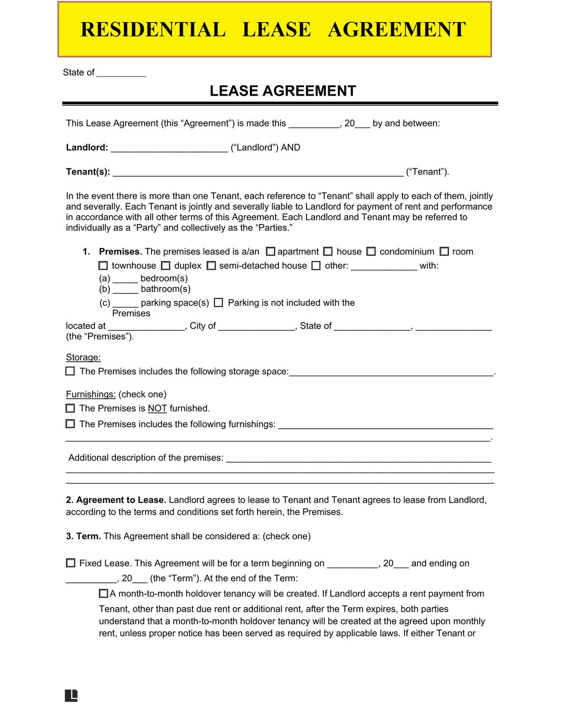 assignment of a residential lease
