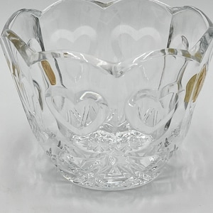 Fifth Avenue Crystal Candle Votive Holder Bowl “Sweetheart“ Heart Design