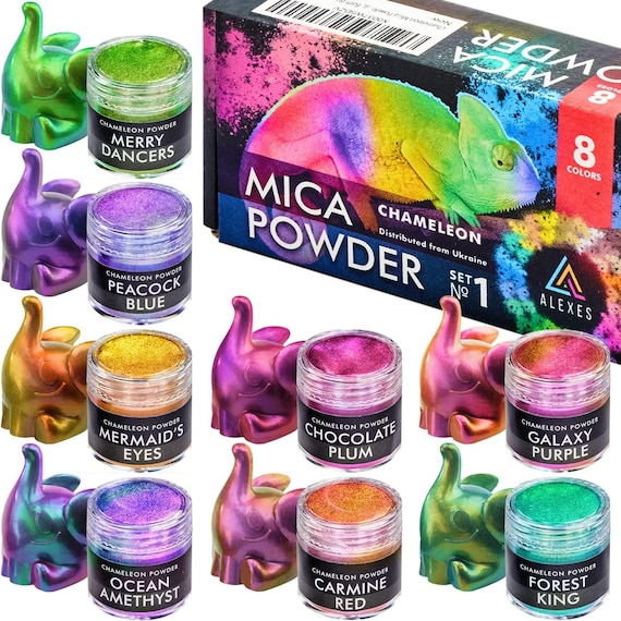 Chameleon Mica Powder, Color Shift Powder, Holographic Pigment Powder for  Epoxy Resin, Acrylic, Candle, Nail, Paint, Vivid Iridescent Powder 