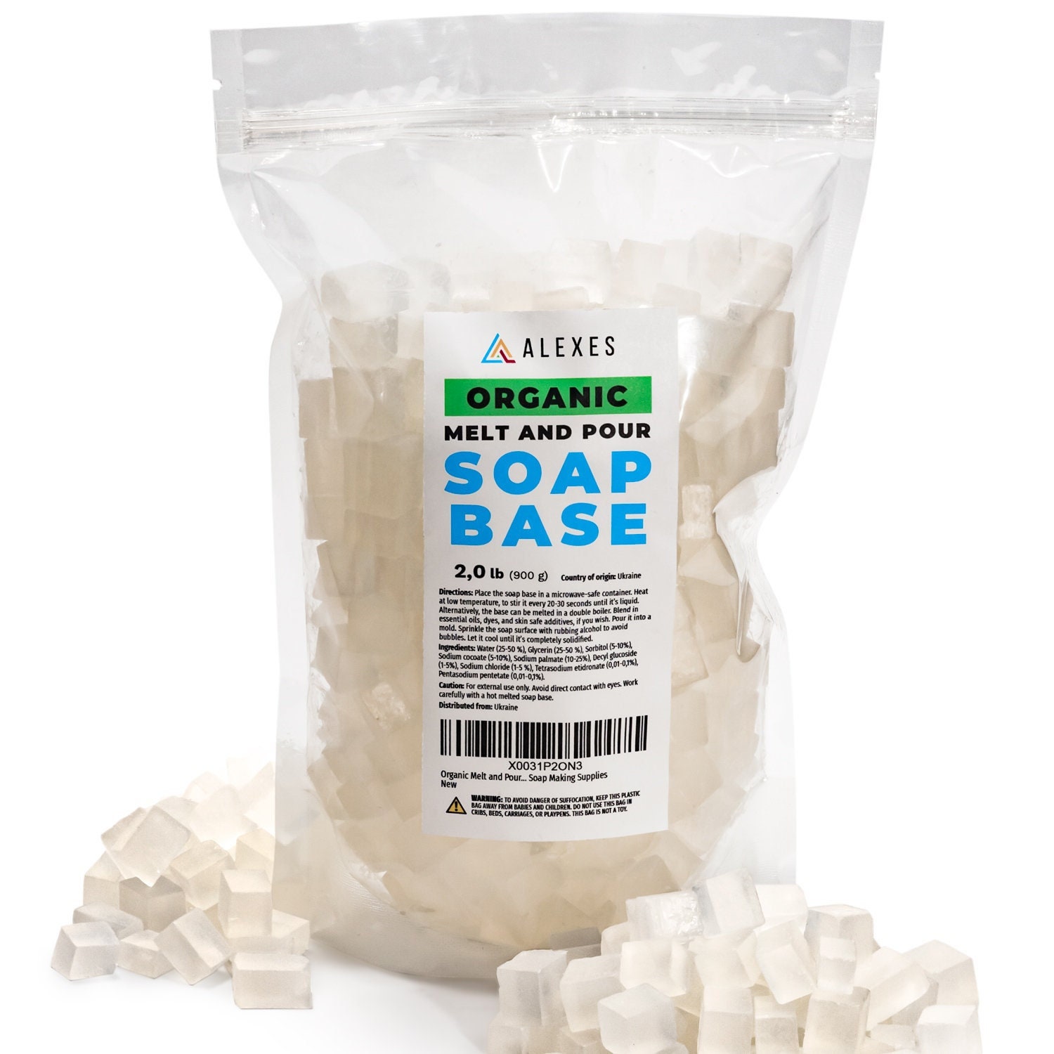 Essencetics 20 lb All Natural White Shea Butter Soap Base for Soap Making Melt and Pour Shea Butter Glycerin Soap Base for Soap Making, Size: 20 lbs