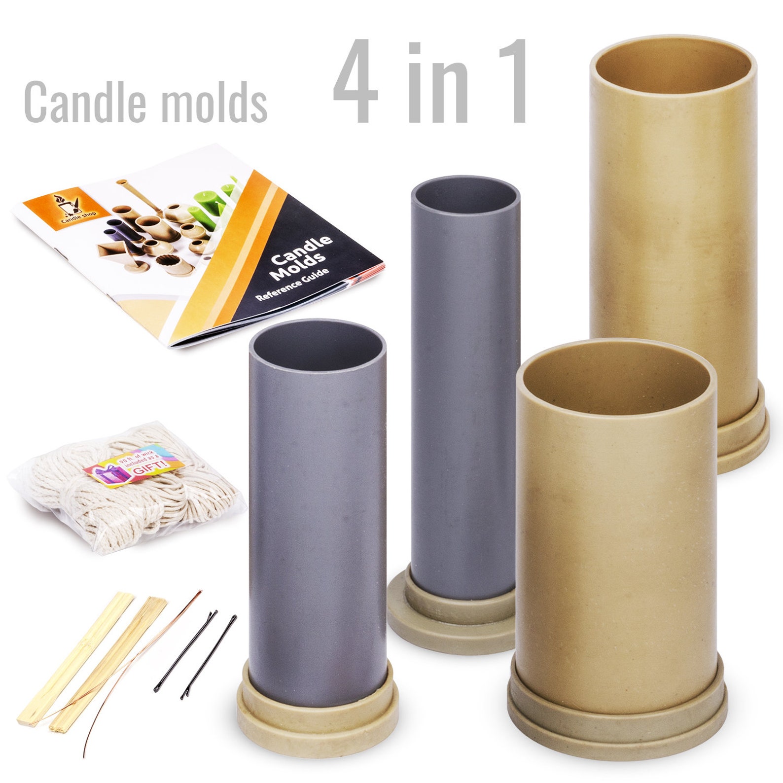 Candle Molds Сylinder Set 4 Candle Molds Plastic Candle Etsy