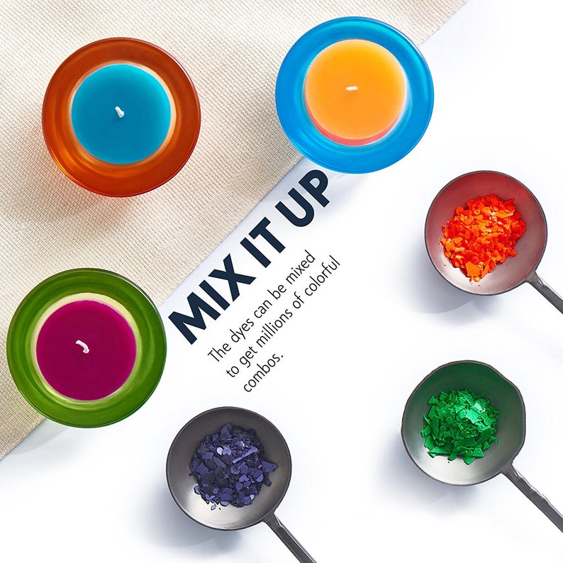 16 Candle Dyes Wax Dyes for Candle Making Color Chips for Etsy