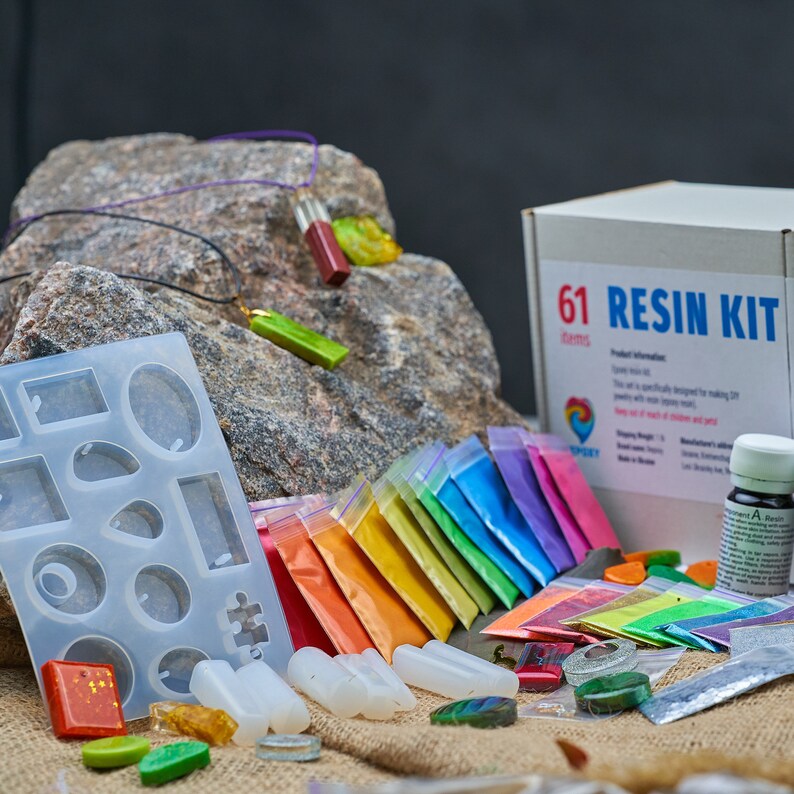 Resin Beginner Kit Epoxy Resin Starter Kit Resin Jewelry Etsy