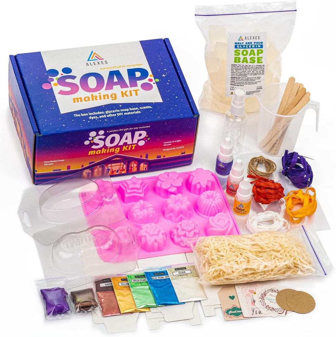 Soap Making Kit, Melt and Pour Soap Kit, Make Your Own Soap Kit, DIY Soap Making Supplies Kit ...
