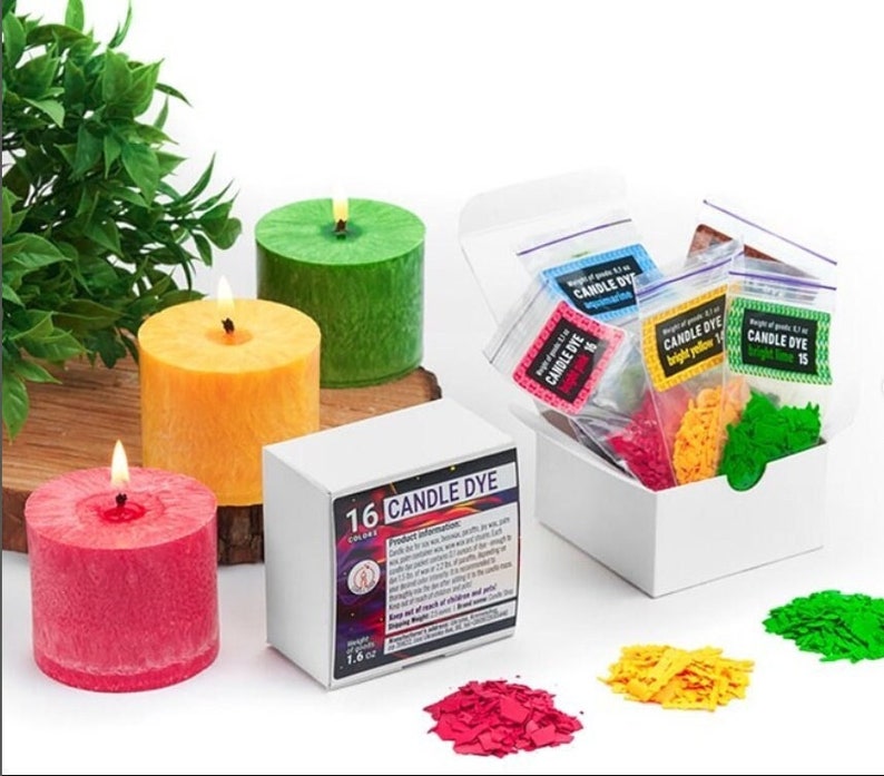 16 Candle Dyes Wax Dyes for Candle Making Color Chips for Etsy