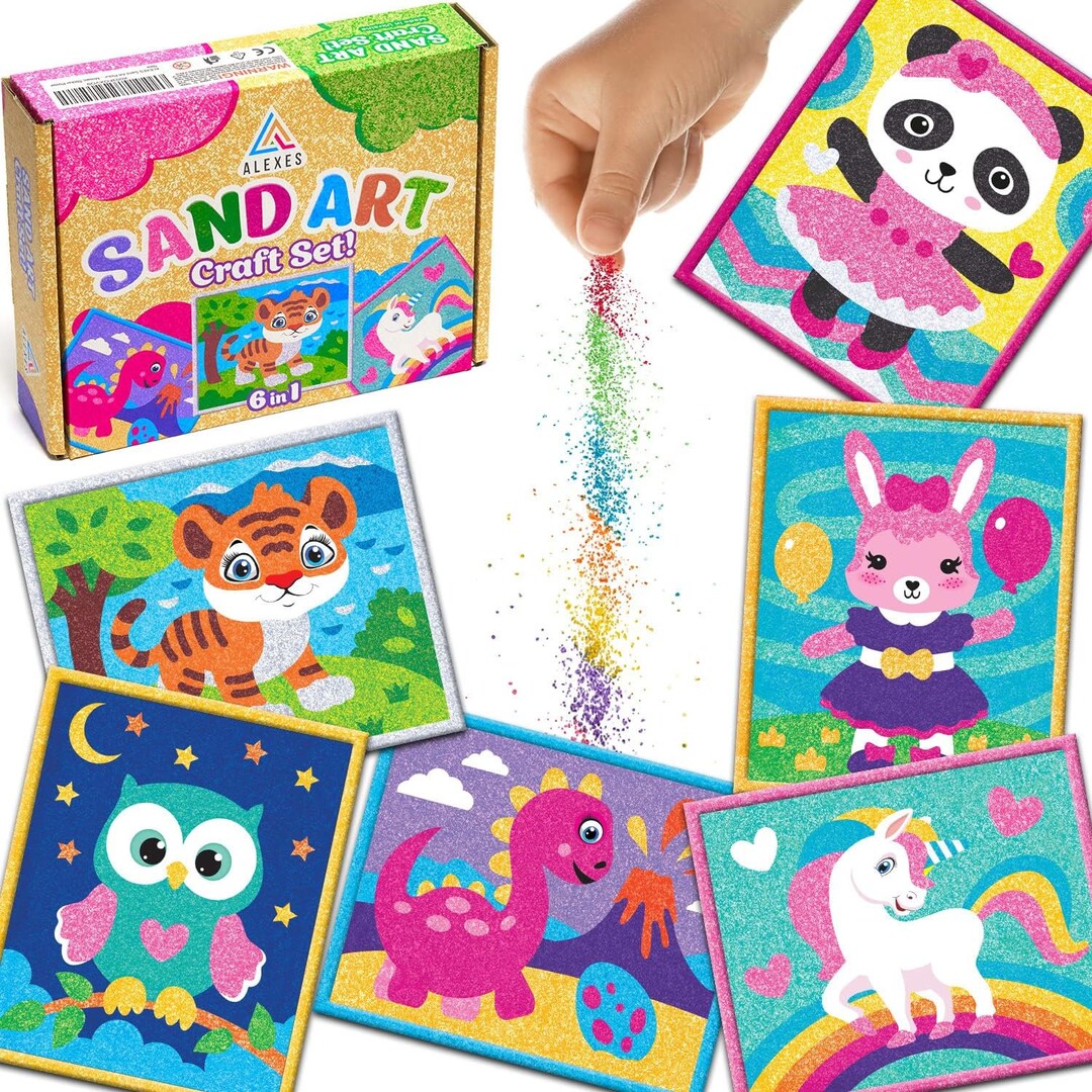 Colored Sand Painting Kits for Kids Sand Art Kit DIY Sand Etsy