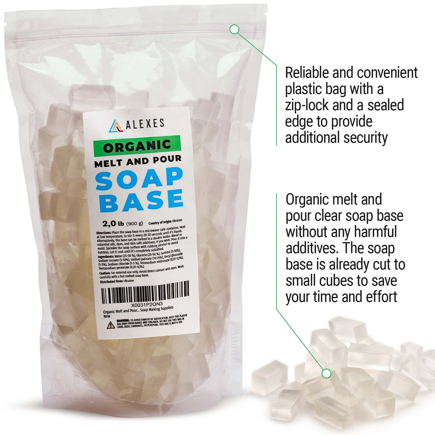 2 Lb Organic Melt and Pour Soap Base Clear Soap Base for Soap Etsy