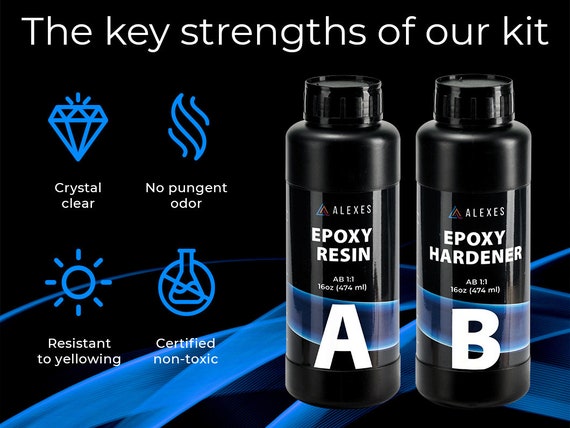 32 Oz Crystal Clear Epoxy Resin, UV Epoxy Resin, Resin Starter