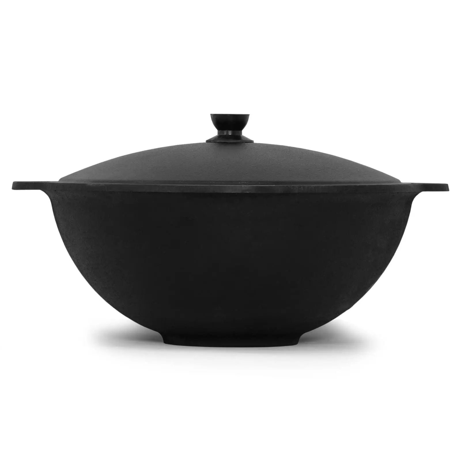 Kazan In Ghisa Uzbeko 16L Con Coperchio E Cucchiaio - Pentola Tradizionale Per Cucina All'Aperto - Foto 5