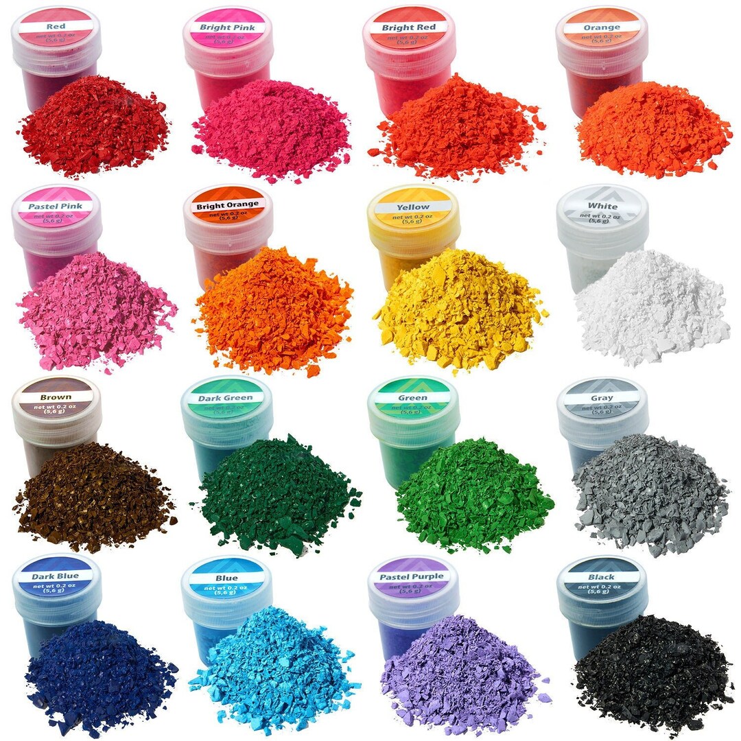 16 Colors Set Wax Dyes for Candle Making, Pigments and Colors Set for