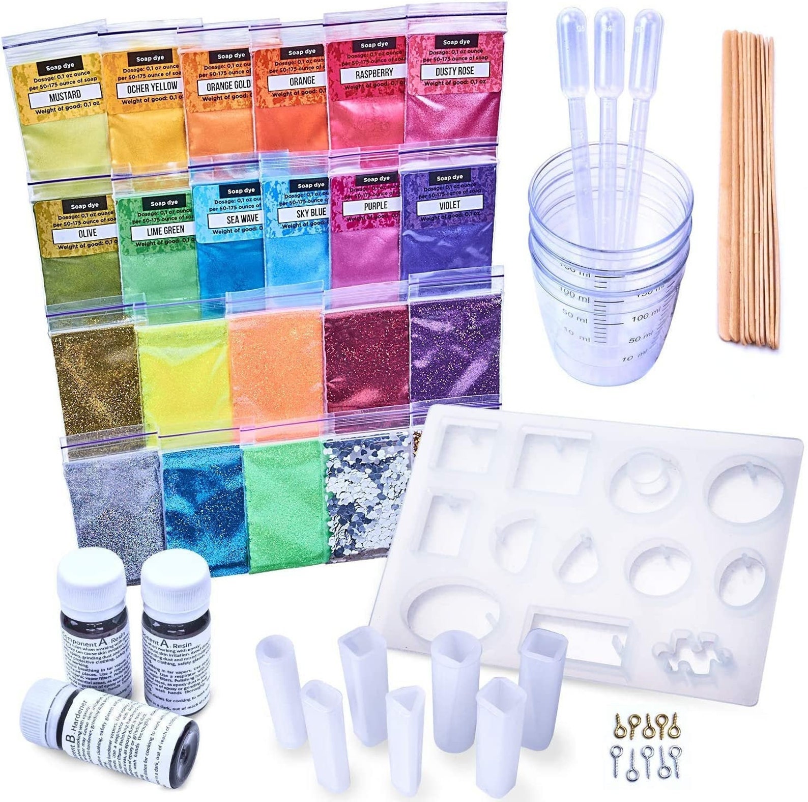 Resin Beginner Kit Epoxy Resin Starter Kit Resin Jewelry Etsy