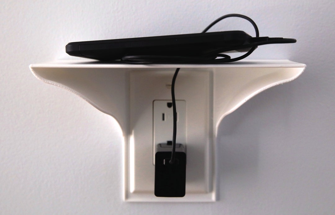 Single Wall Outlet Shelf Perfect for Bathroom, Kitchen, Bedrooms With