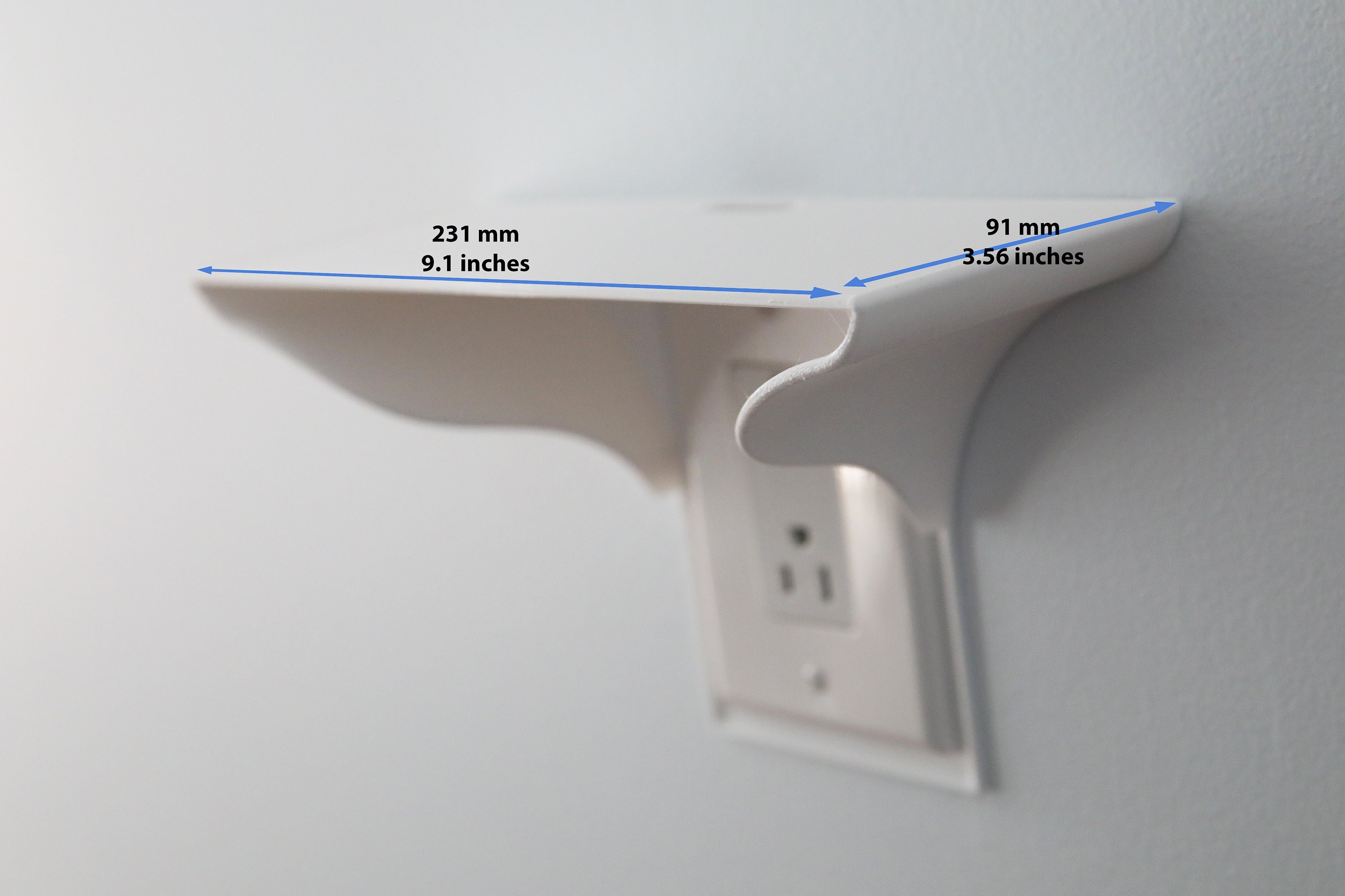 Single Wall Outlet Shelf Perfect for Bathroom Kitchen Etsy