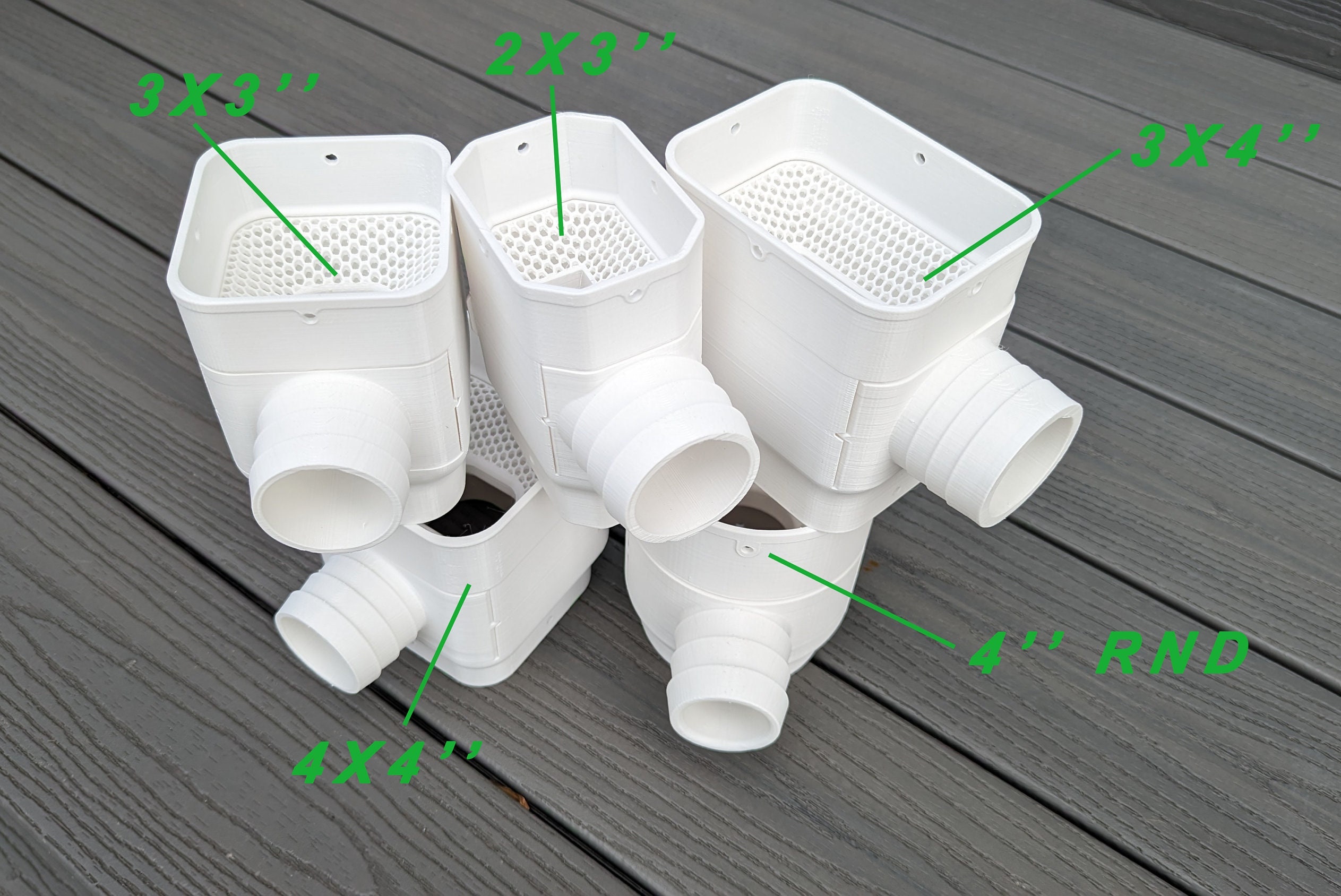 Deviatore per pluviali, kit deviatore per barile per pioggia, sistema di raccolta dell'acqua piovana per grondaia standard da 5,1 x 7,6 cm, con capacità di raccolta regolabile, per prato da giardino