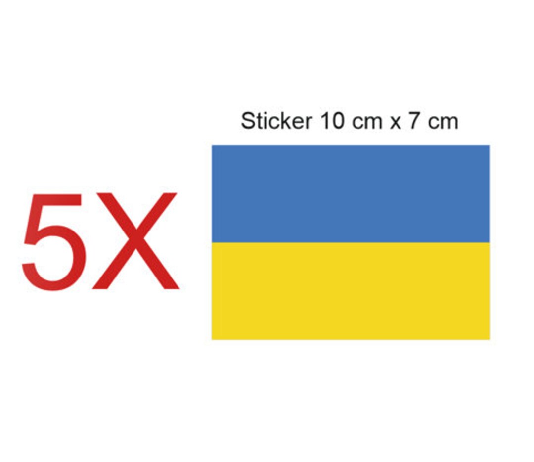 5 Stickers Ukrainian Ukraine Flag Sticker 10 CM Etsy