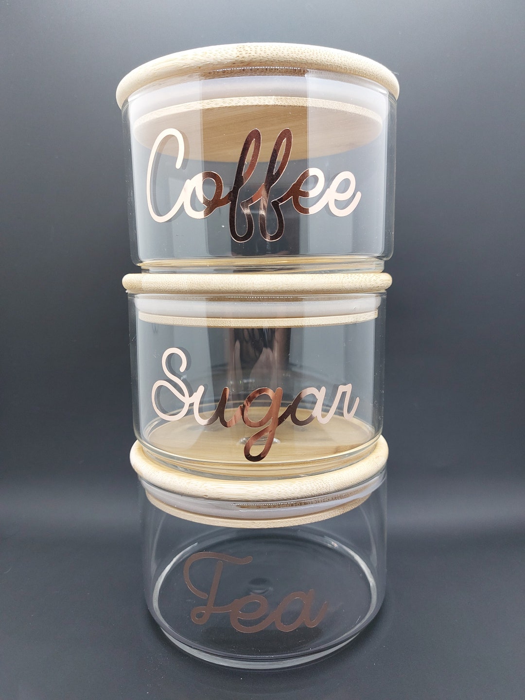 Glass Stacking Jar Station Etsy