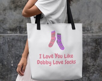 I Love You Like cadeau fantaisie cadeau danniversaire chaussettes pour ventilateur Dobby Loves Socks