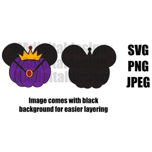 Evil Queen Pumpkin Halloween digital cut file svg, png, jpeg use for crafting, scrapbooking and more!