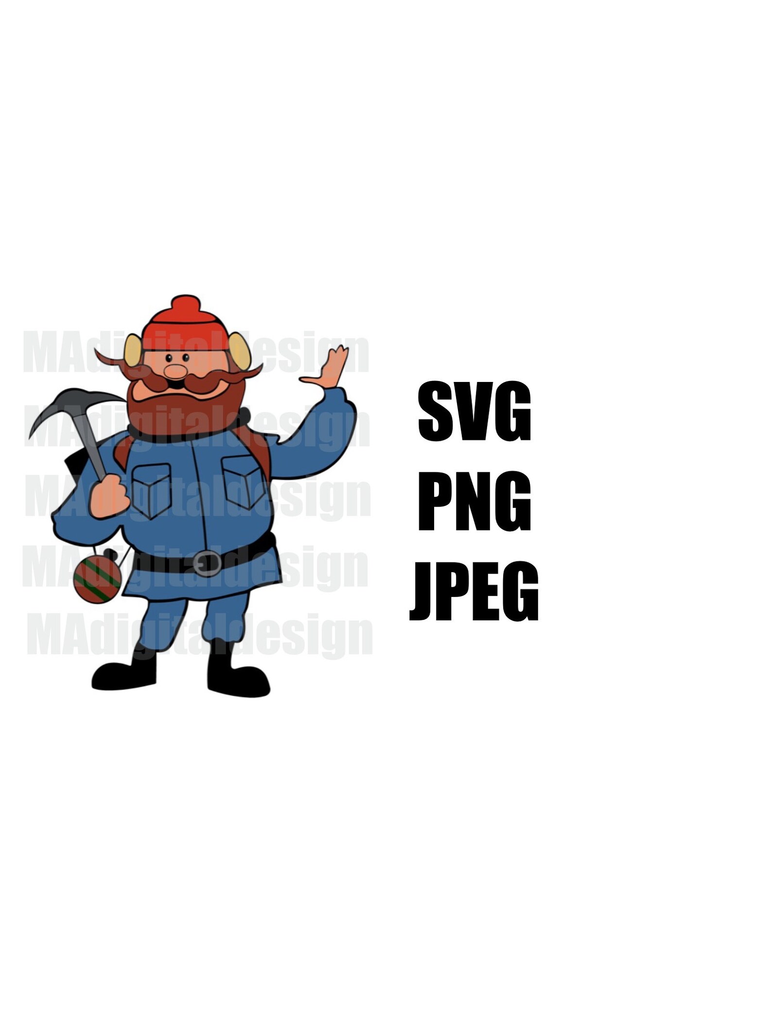 Yukon Cornelius From Rudolph the Red Nosed Reindeer Digital Cut File