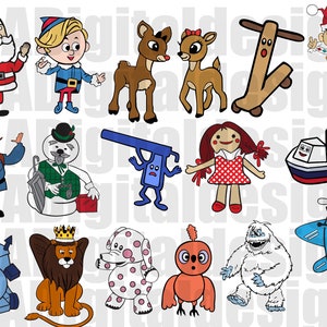 Rudolph the Red Nosed Reindeer 16 image mega bundle - includes all of our Rudolph characters SVG PNG JPEG