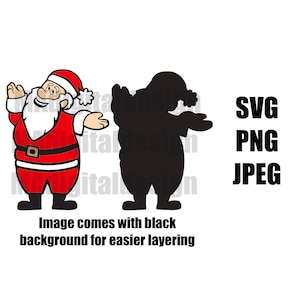 Santa from the classic Christmas movie Frosty The Snowman digital cut file svg, png, jpeg
