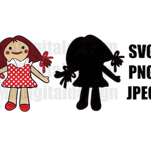 Dolly de Rudolph the Red Nosed Reindeer Misfit Toys fichier de coupe numérique svg, png, jpeg