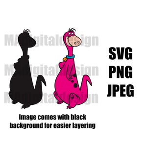 Dino dog from The Flintstones classic cartoon digital cut file svg, png, jpeg for Cricut or other cutting machines