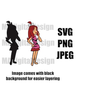 Adult Pebbles Flintstones from Pebbles and Bam Bam classic cartoon digital cut file svg, png, jpeg for Cricut or other cutting machines