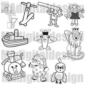 Rudolph the Red Nosed Reindeer Island Of Misfit Toys coloring page bundle with 10 images pdf for holiday parties, teachers, and more!