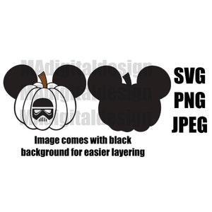 Trooper Pumpkin Halloween digital cut file svg, png, jpeg use for crafting, scrapbooking and more!