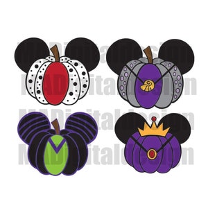 Villains Pumpkin Bundle Halloween fichier de coupe numérique svg, png, jpeg utilisation pour l’artisanat, scrapbooking et plus encore!