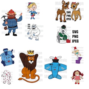 Sam From Rudolph Svg Rudolph 11 Image Bundle - Rudolph & Clarice, Abominable, Yukon, Hermey ...