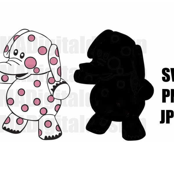 Spotted Elephant from Rudolph the Red Nosed Reindeer Misfit Toys digital cut file svg, png, jpeg