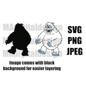 The Abominable Snowman or The Bumble from the classic movie Rudolph the Red Nosed Reindeer digital cut file svg, png, jpeg