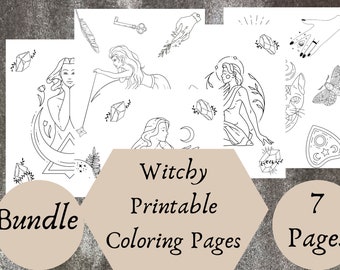 Magic Coloring Pages Etsy