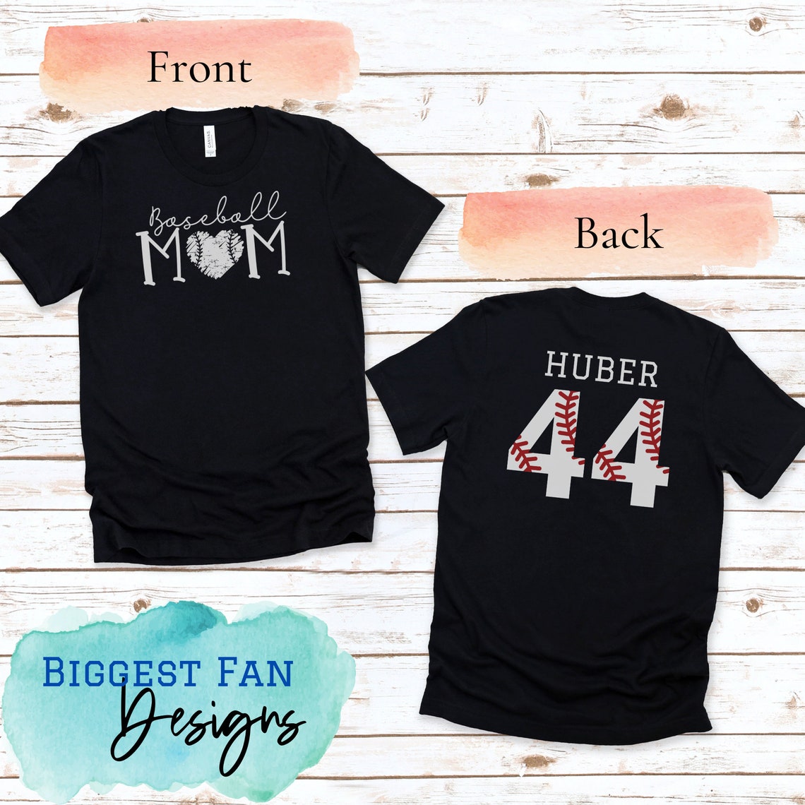 CUSTOM Baseball Mom TShirt Personalized with Numbers Etsy