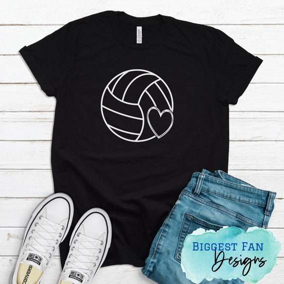 Simple Heart Sketch Volleyball Mom Shirt Tshirt for | Etsy
