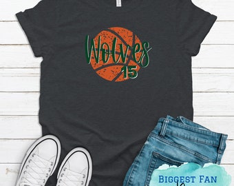 Custom Basketball Mom Shirt - Personalized TShirt - Team Name Basketball Design - Mom Cute Basketball Tee - Add player numbers and colors