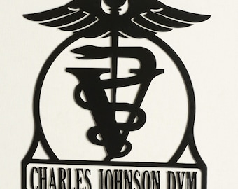 Veterinary Medicine Professional Personalized Wall Art | Indoor Outdoor | Custom Name | Made in the USA