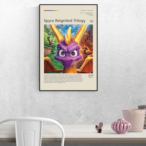 Spyro Reignited Trilogy Poster, Gaming Decor, Video Game Art, Gaming Room Poster | 2:3 Aspect Ratio
