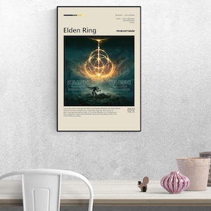 Póster de Elden Ring, decoración de juegos, arte de videojuegos, póster de sala de juegos / Relación de aspecto 2:3