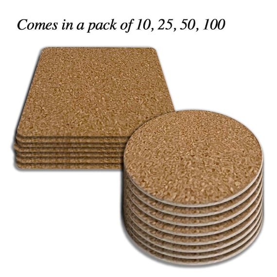 Cork Coasters Blank Pad With Adhesive Liner Back. Cork for DIY Coasters,  Crafts, Succulent Pots and as Furniture Feet for Tables, Chair. 