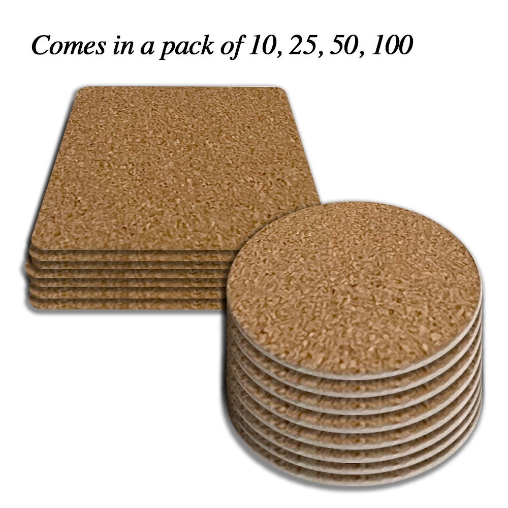 Self Adhesive Cork Squares and Round Premium 110 Pack Mini Corks 4