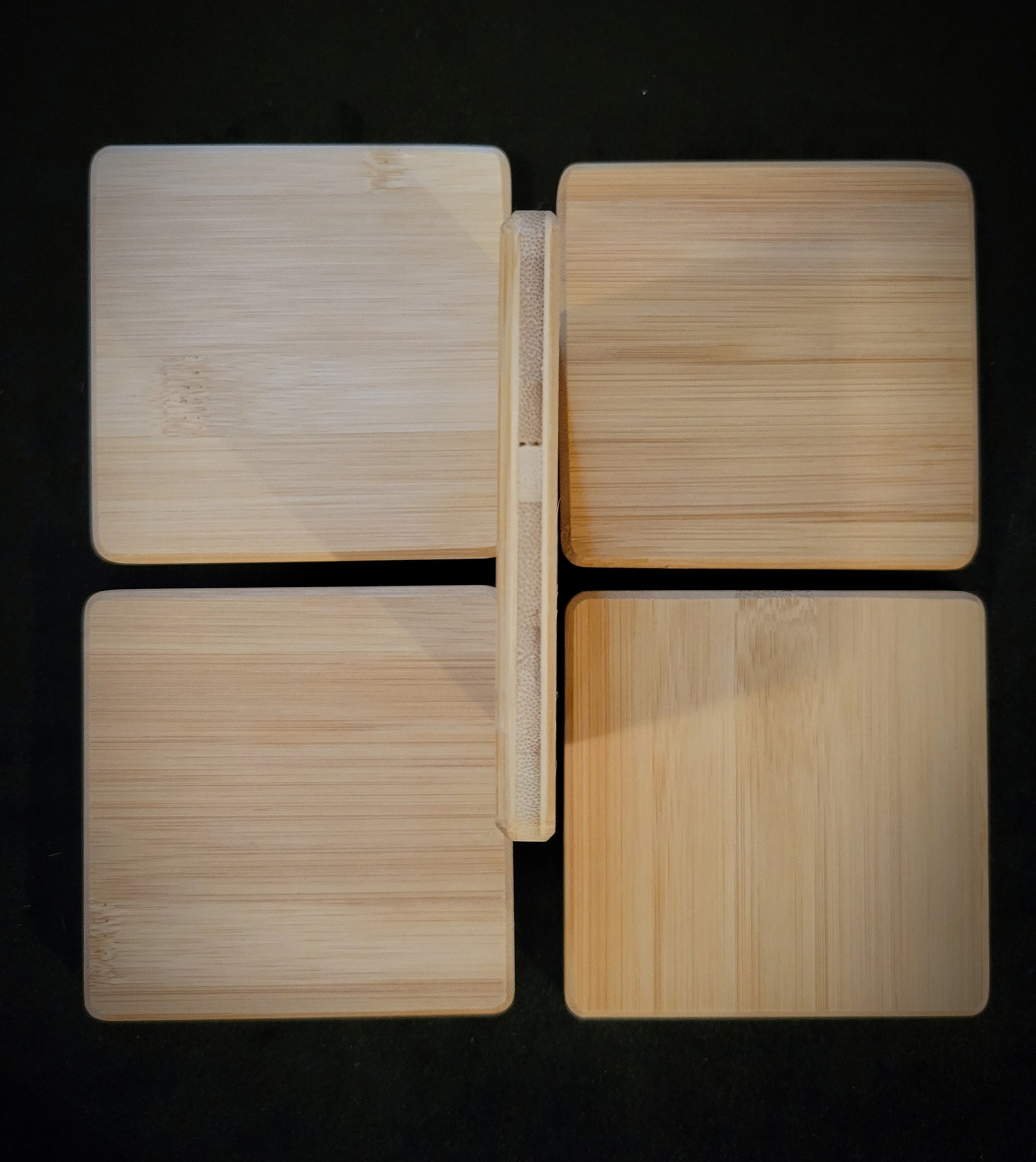 Bamboo Wood Blank Coaster for Custom Engraving Corporate Etsy