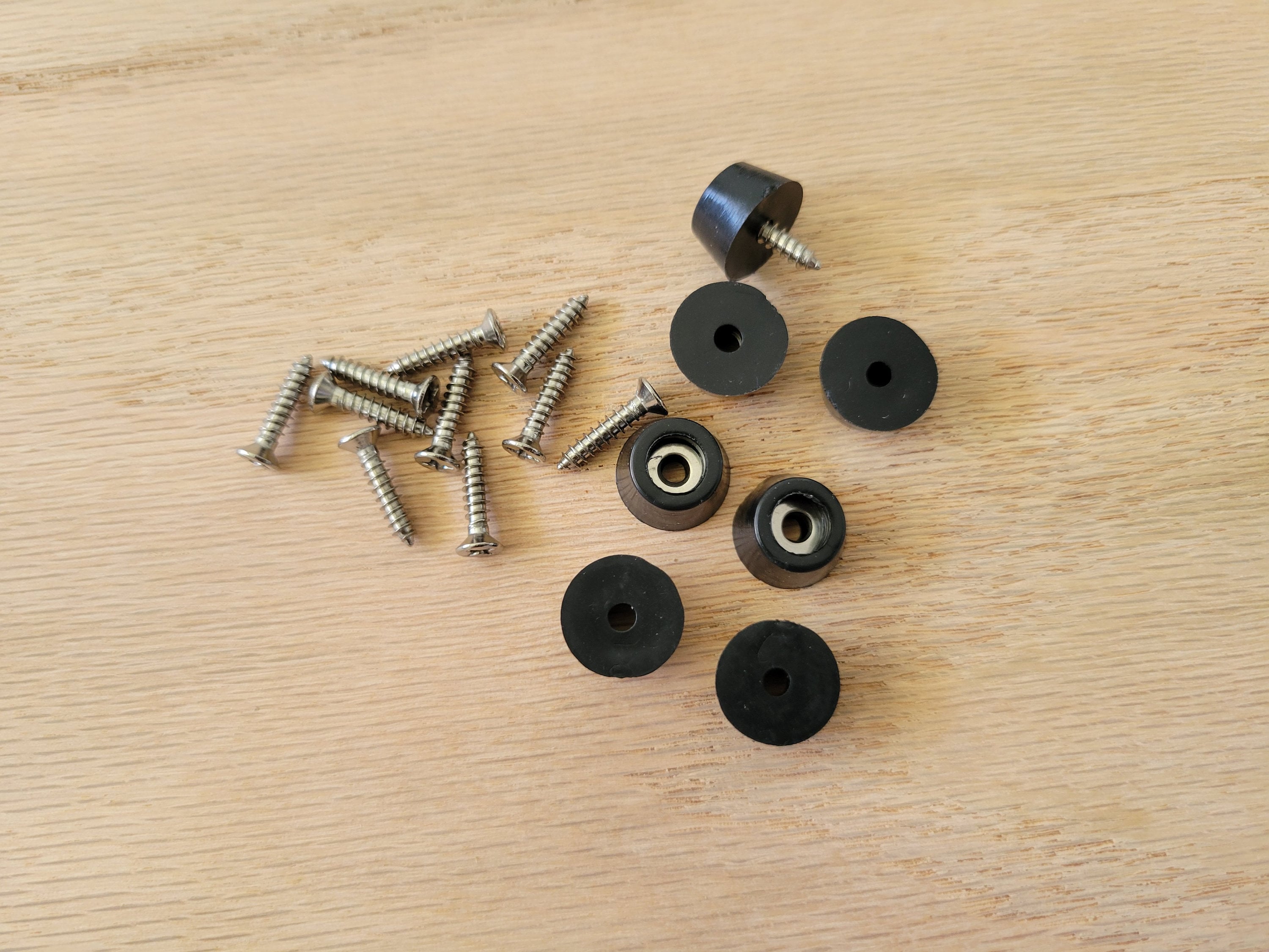 Small Rubber Feet for Cutting Board With Screws & Metal Etsy