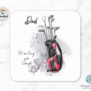 Personalised Golf Mug Custom Name Watercolour Golfer Gift Fathers Day Birthday Grandad Present image 2