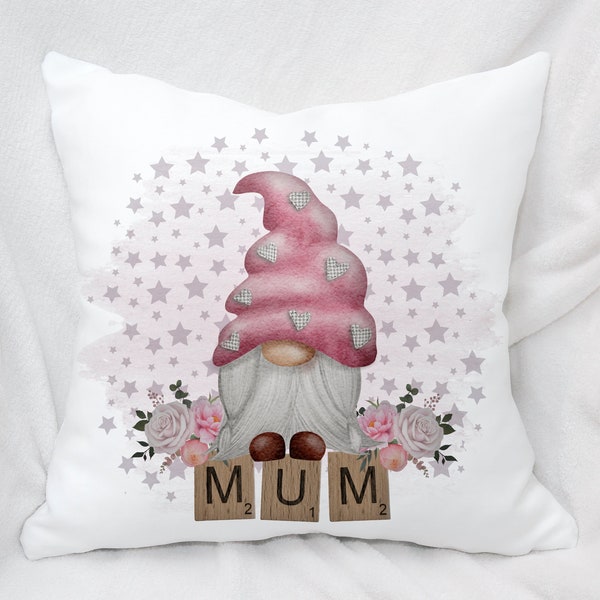 Mum Gnome Cushion for Mothers Day, Her Birthday
