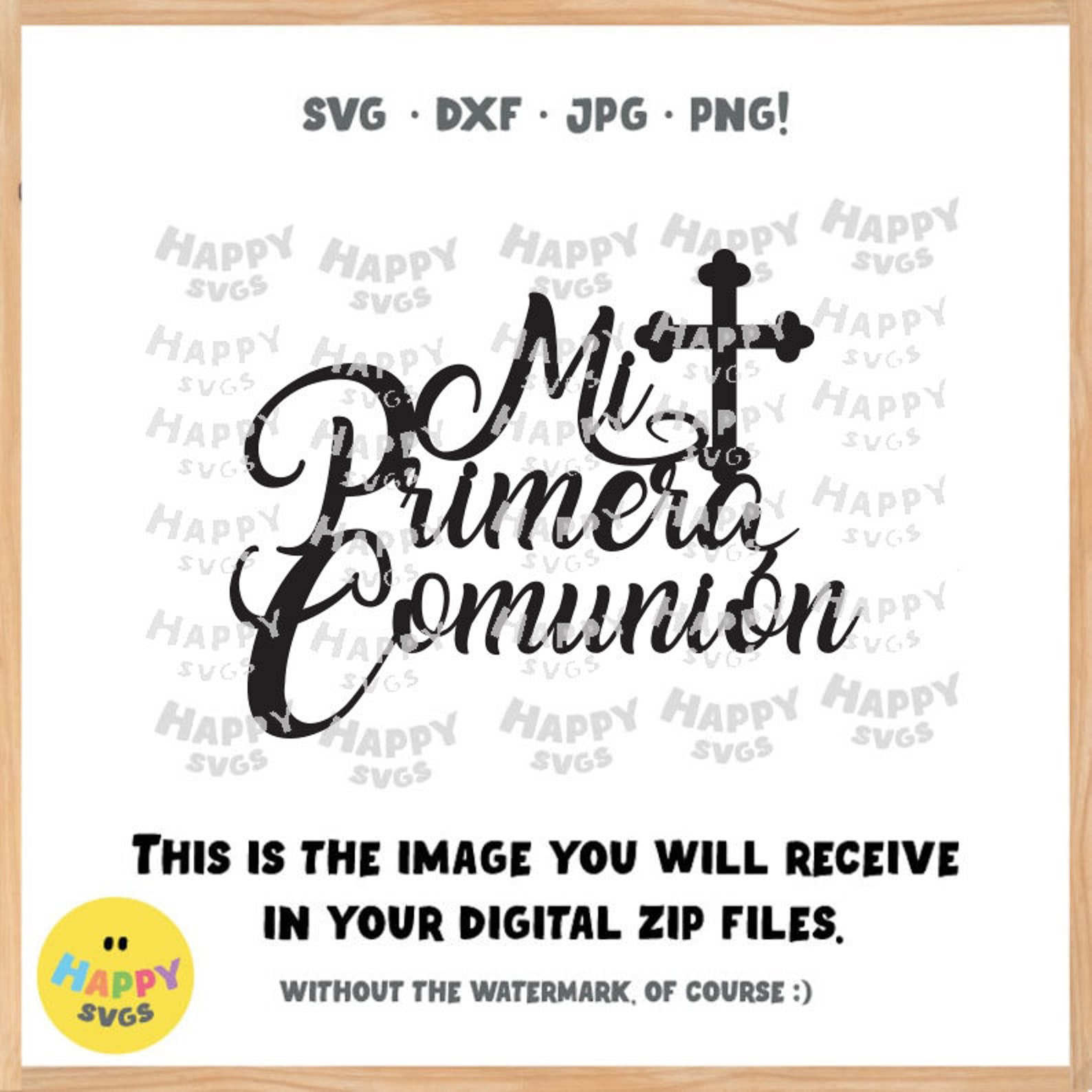 Mi Primera Comunión Comunion SVG, Cruz Cross Cake Topper, Cake Topper